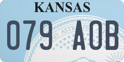 KS license plate 079AOB