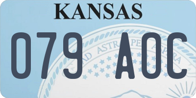 KS license plate 079AOC