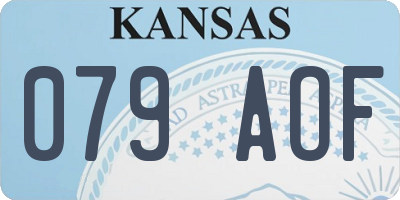 KS license plate 079AOF