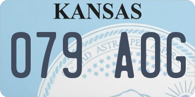 KS license plate 079AOG