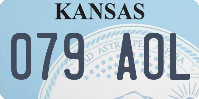 KS license plate 079AOL