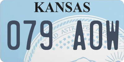 KS license plate 079AOW