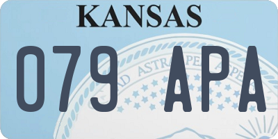 KS license plate 079APA