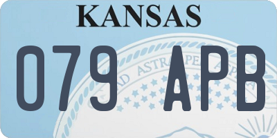 KS license plate 079APB