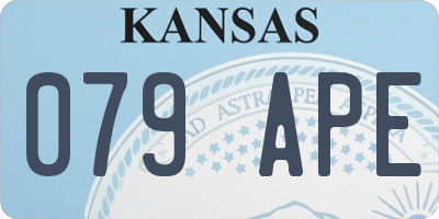 KS license plate 079APE