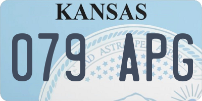 KS license plate 079APG