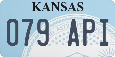 KS license plate 079API
