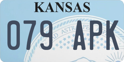 KS license plate 079APK