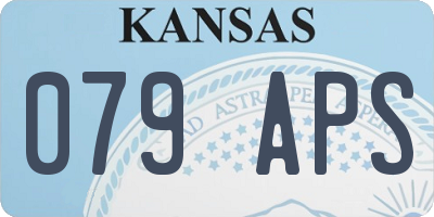 KS license plate 079APS