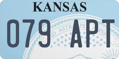 KS license plate 079APT
