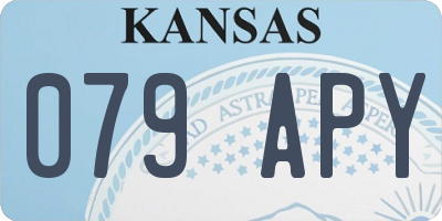 KS license plate 079APY