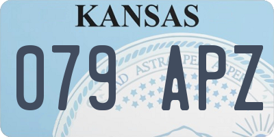 KS license plate 079APZ