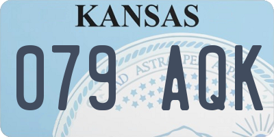 KS license plate 079AQK
