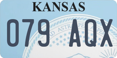 KS license plate 079AQX