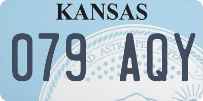 KS license plate 079AQY
