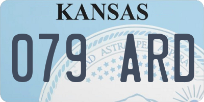 KS license plate 079ARD