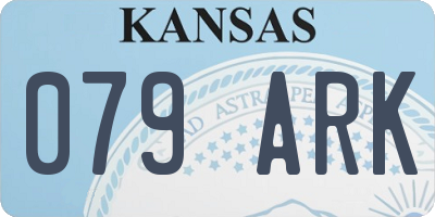 KS license plate 079ARK