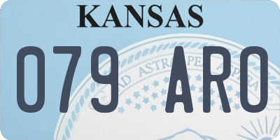 KS license plate 079ARO