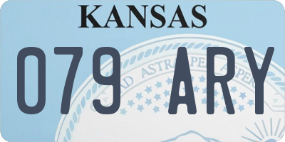 KS license plate 079ARY