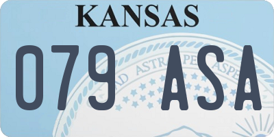 KS license plate 079ASA