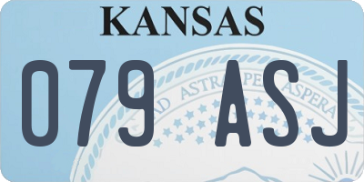 KS license plate 079ASJ