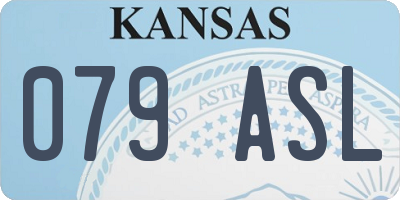 KS license plate 079ASL