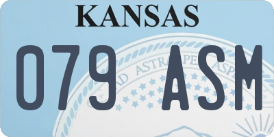 KS license plate 079ASM