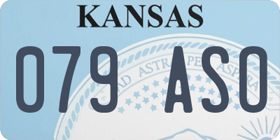 KS license plate 079ASO