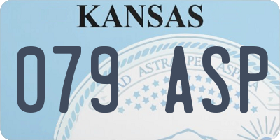 KS license plate 079ASP