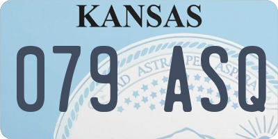 KS license plate 079ASQ