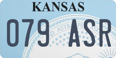 KS license plate 079ASR
