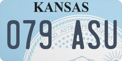 KS license plate 079ASU