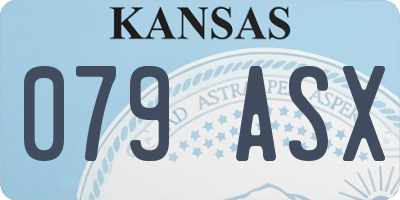 KS license plate 079ASX