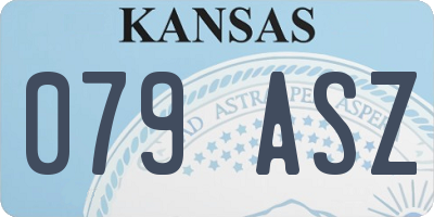 KS license plate 079ASZ
