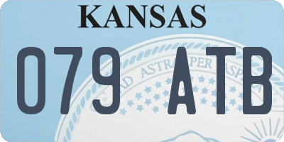 KS license plate 079ATB