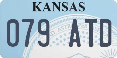 KS license plate 079ATD