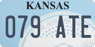KS license plate 079ATE