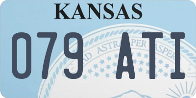 KS license plate 079ATI