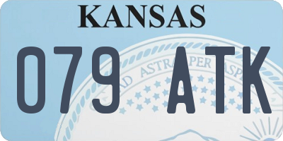 KS license plate 079ATK