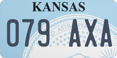 KS license plate 079AXA