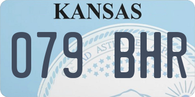 KS license plate 079BHR