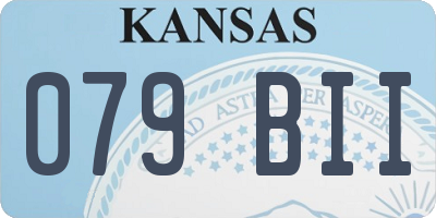 KS license plate 079BII