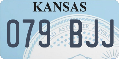 KS license plate 079BJJ