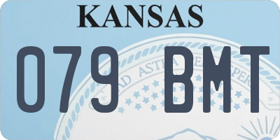 KS license plate 079BMT