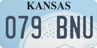 KS license plate 079BNU