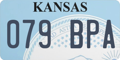 KS license plate 079BPA