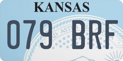 KS license plate 079BRF
