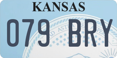 KS license plate 079BRY