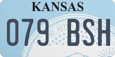 KS license plate 079BSH