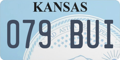 KS license plate 079BUI